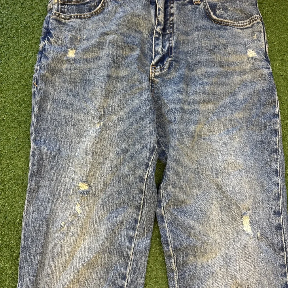 Anthropologie Pilcro Women's US 26 The Split Straight Jean Dark Wash Denim NEW‎